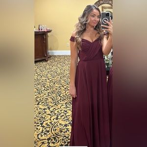Burgundy bridesmaid dress
